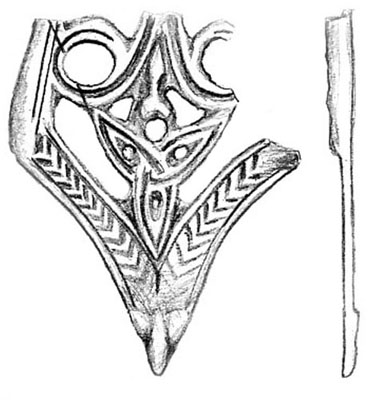 Viking sword scabbard chape